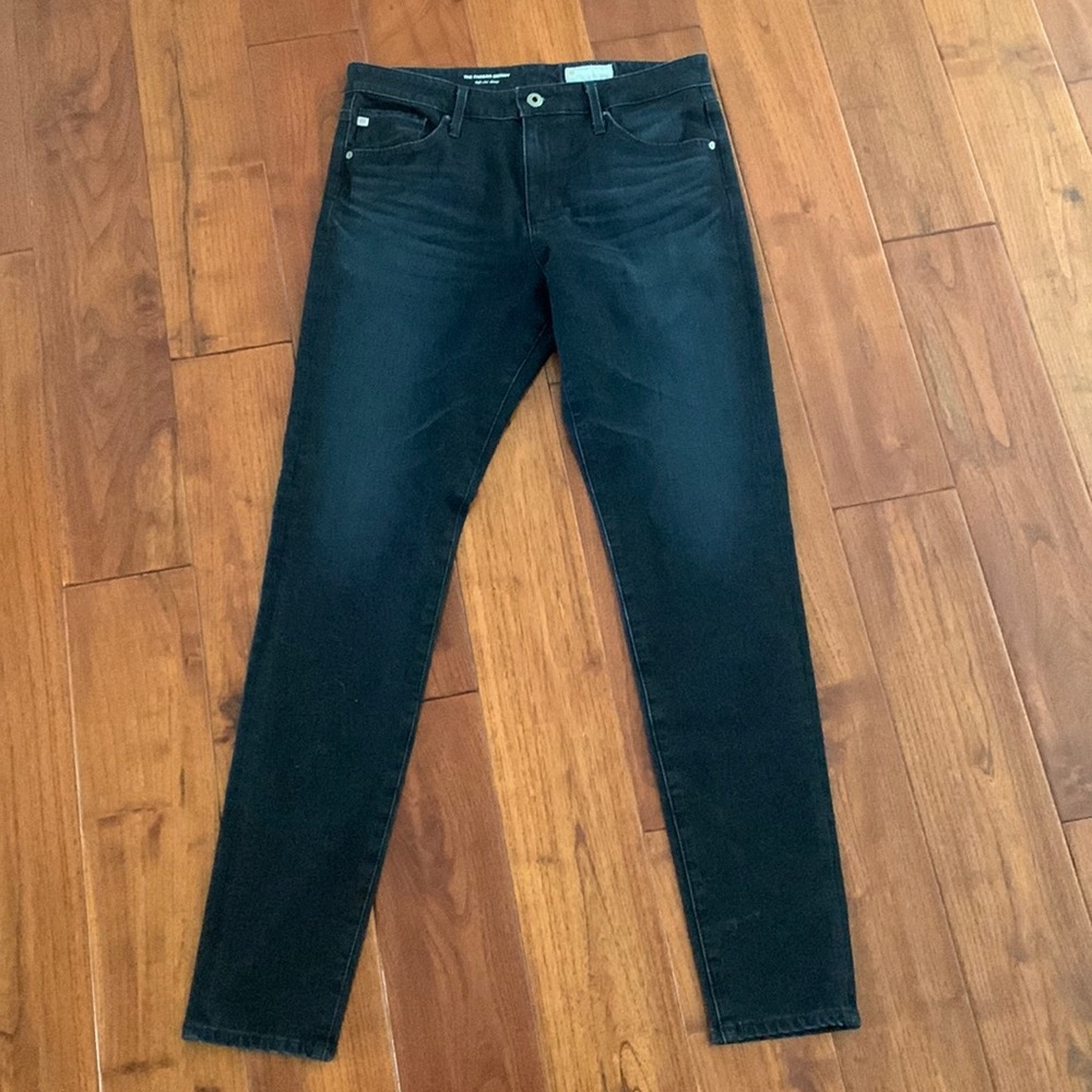 AG The Farah Jean High Rise Skinny 8yr Dark Blue Dark Wash Denim